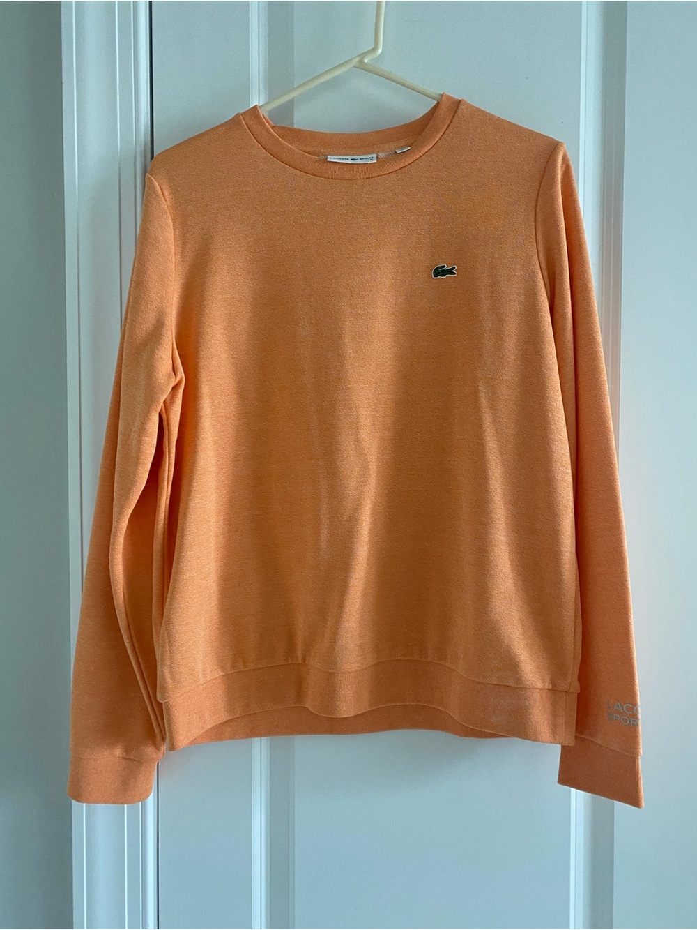 EUC Lacoste Coral Sweatshirt SZ 44 Large Cotton Blend